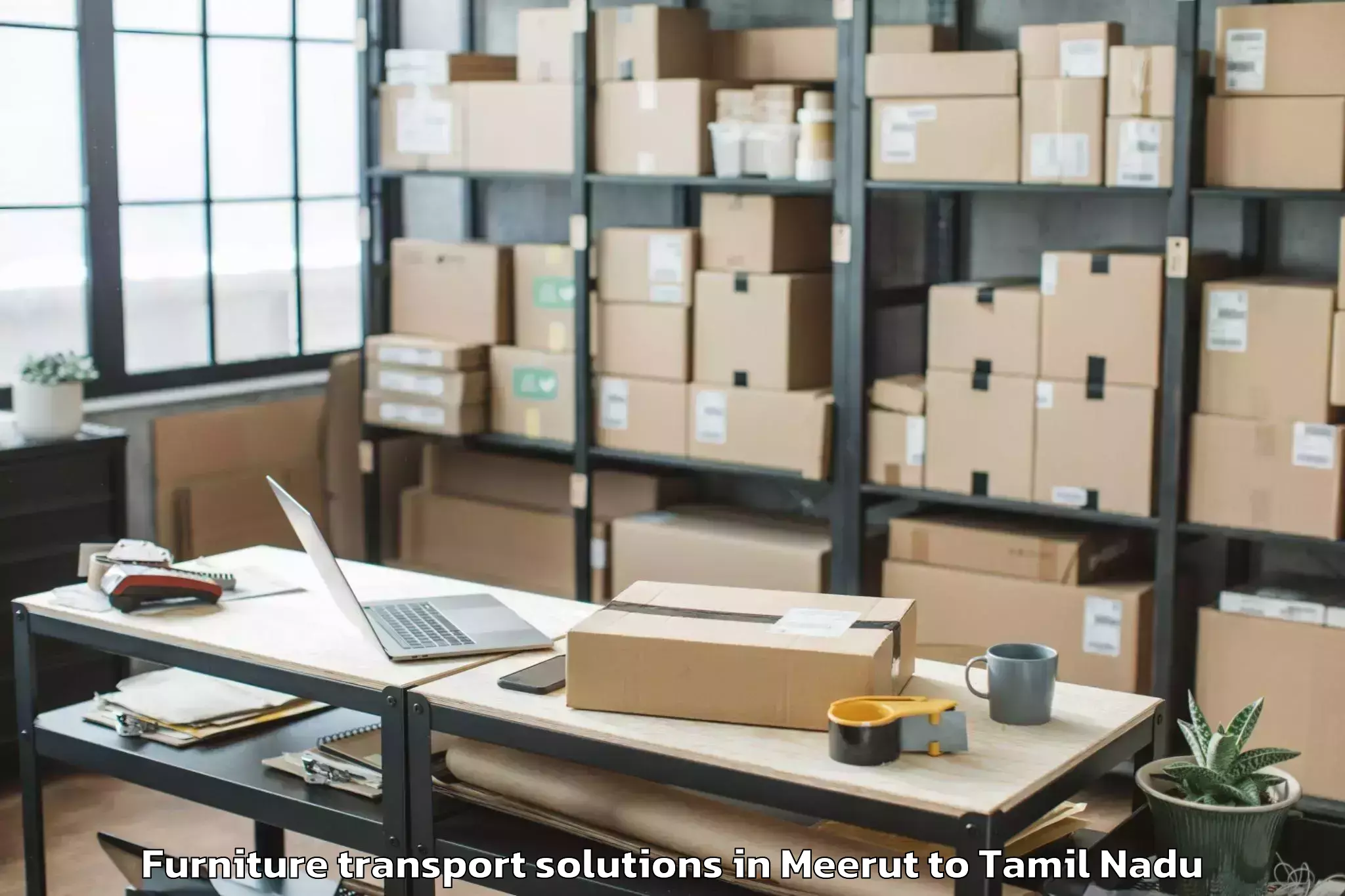 Discover Meerut to Gudiyattam Furniture Transport Solutions